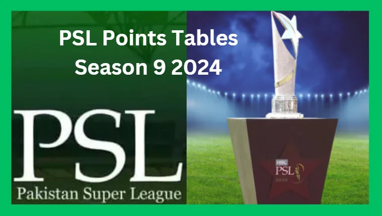 PSL Points Tables Season 9 2024