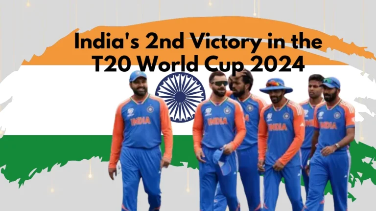 India's 2nd Victory in the T20 World Cup 2024